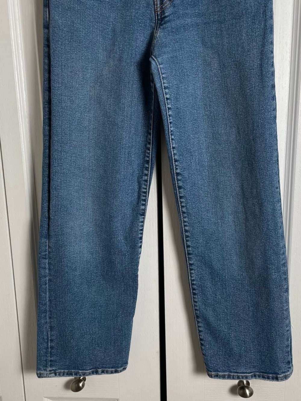 Levi's Ribcage Straight Ankle Jeans Women’s 25 Blue Denim High Waist Button Fly - Picture 6 of 12